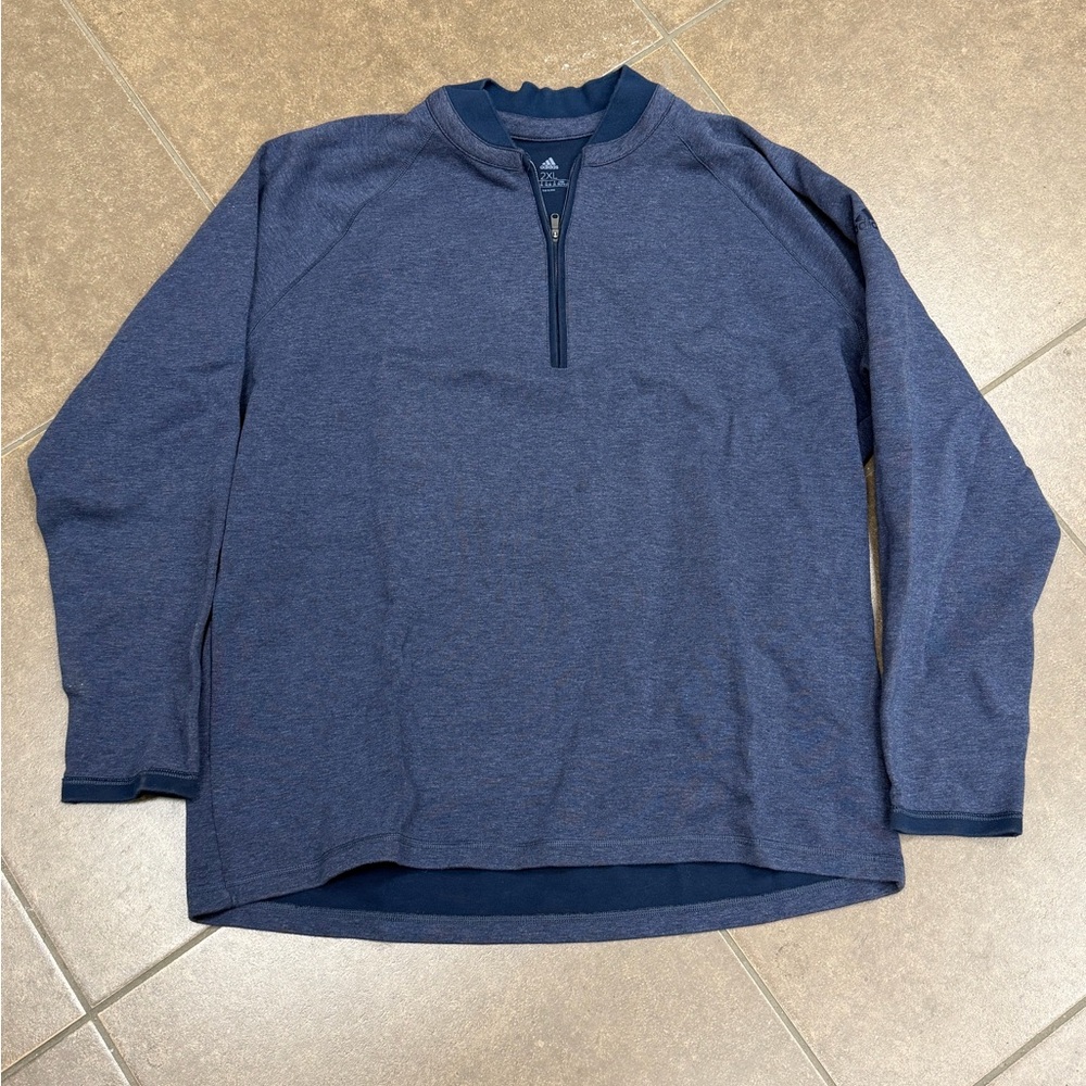 Adidas Quarter Zip Pullover - Mens 2XL